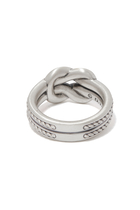 Maritime Reef Knot Silver Band Ring
